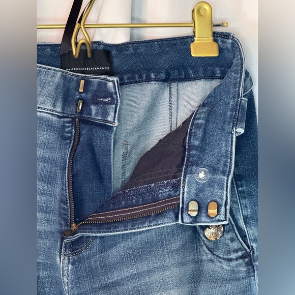 WHBM “Mariner” Wide Leg Jeans – Size 8 | Nautical Chic | Tummy Control Power - Picture 9 of 16